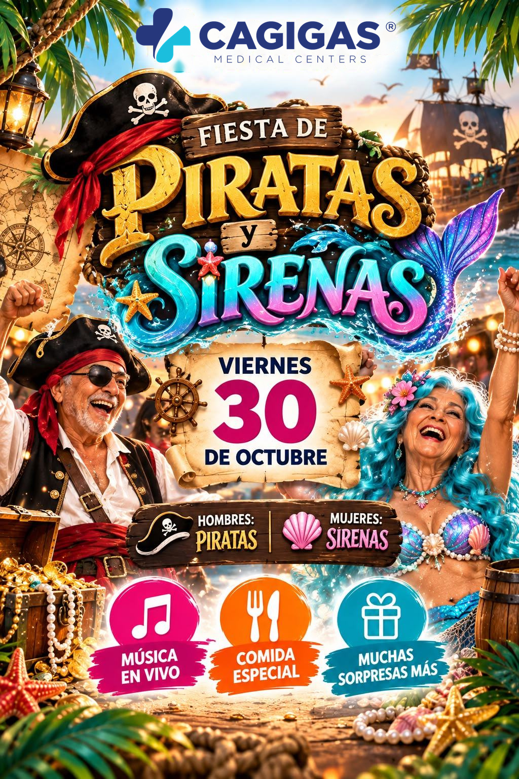 Fiesta de Piratas y Sirenas · 30 de Octubre